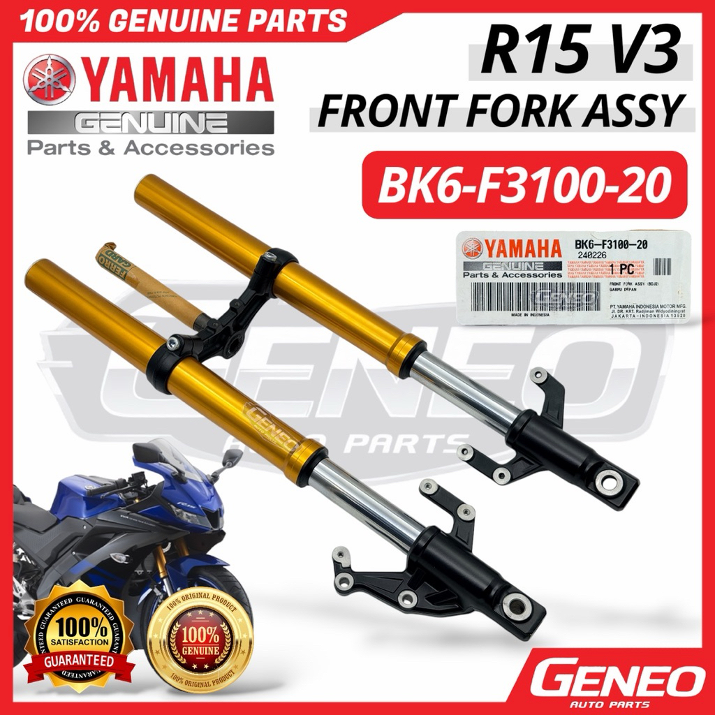 [BK6-F3100-20] Yamaha R15 V3 R15 เชื่อมต่อส้อมหน้า Assy Gold Yamaha Part