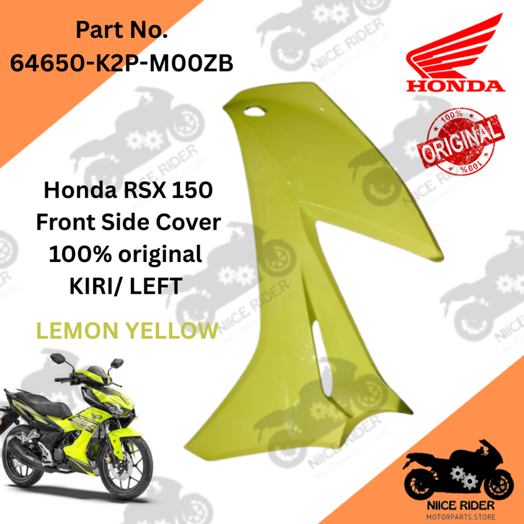 Honda RSX 150 WInner 150 ฝาหน้าด้านซ้าย kepak kiri สีเหลืองมะนาว 64650-k2P-M00ZB