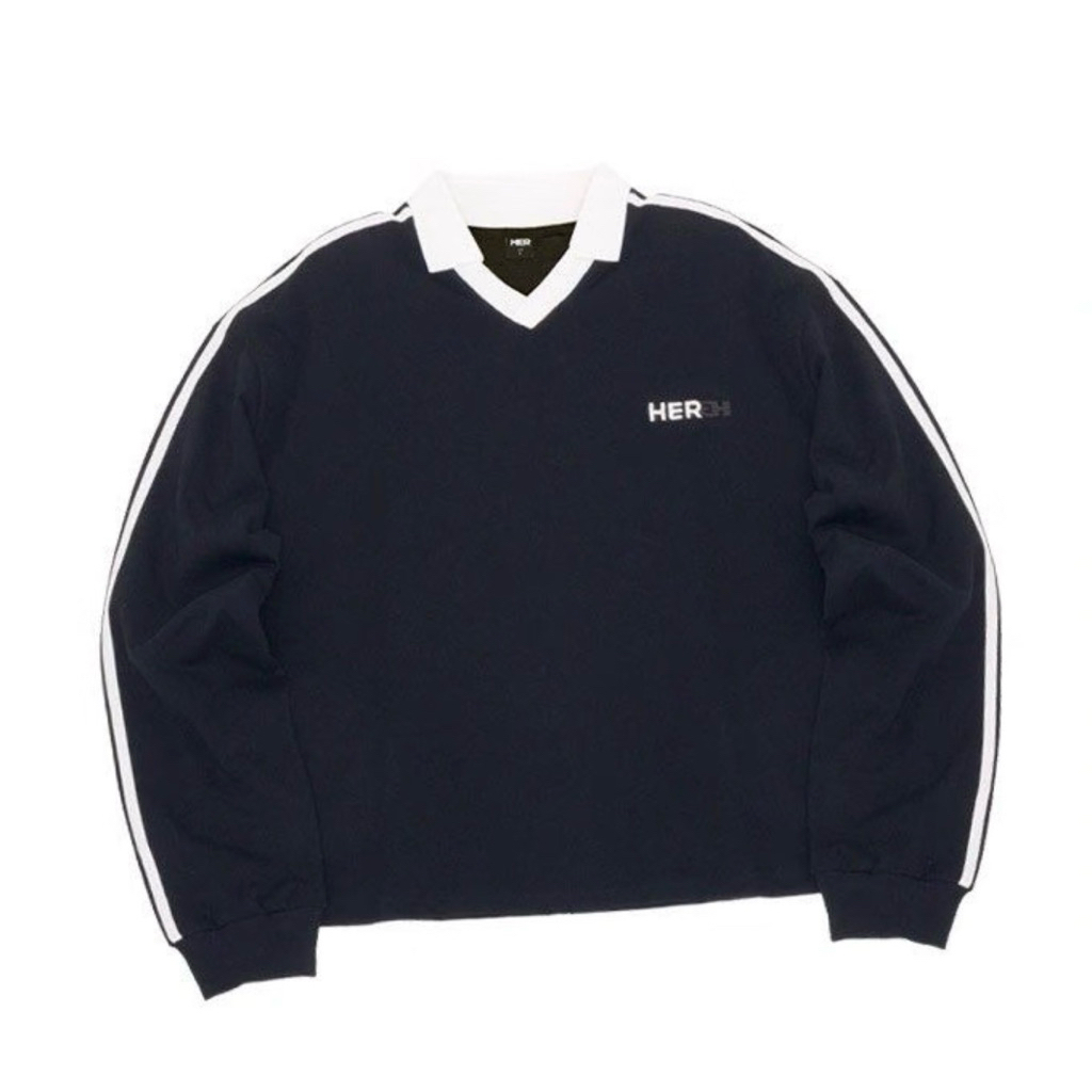 IU 2024 IU HR Collar Sweat Shirt L Cotton IU สินค้าอย่างเป็นทางการ 边的
