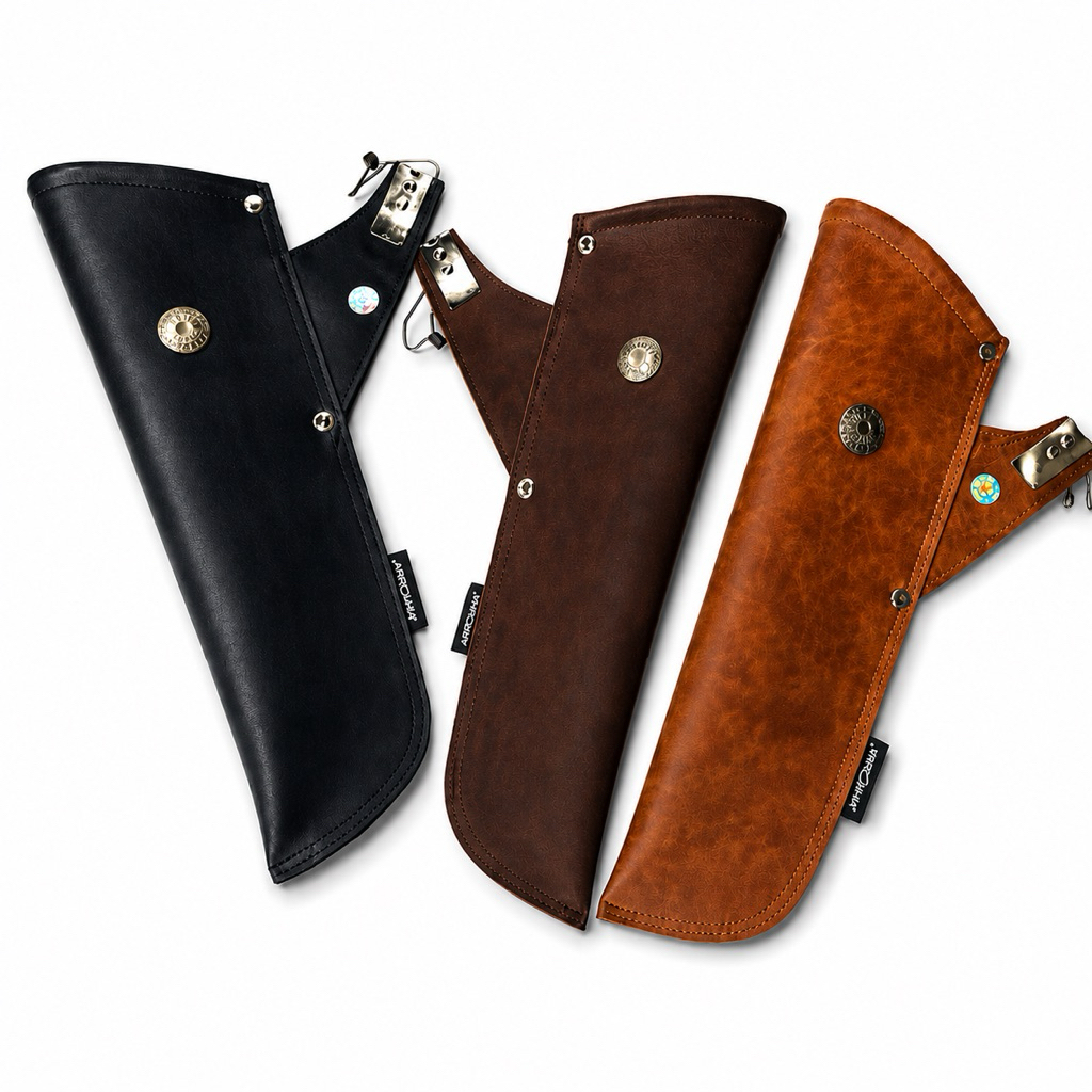 Arrouha Archery Premium Nappa Soft Skin Crazy Horse Hip Quiver สําหรับลูกศร