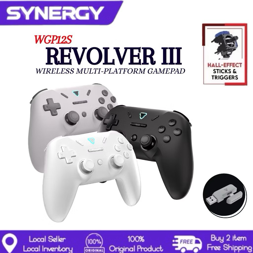 เกมแพดไร้สาย Fantech WGP12S Revolver III | ตัวควบคุมเกม | จอยสติ๊ก | คอนโทรลเลอร์เล่นเกมไร้สาย