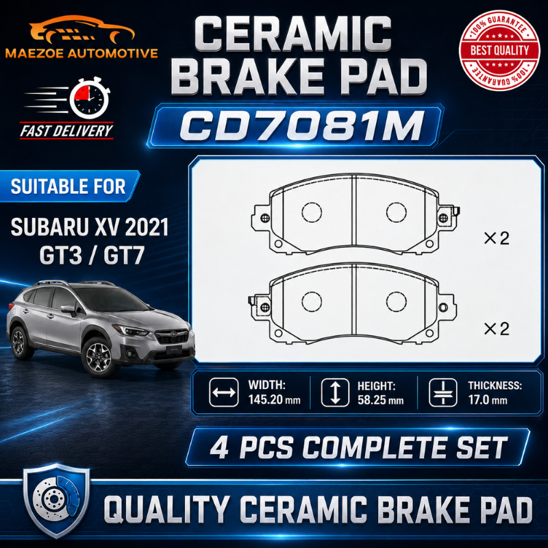 (หน้า) ผ้าเบรคเซรามิค Subaru XV 2021 GT3 GT7 อะไหล่
