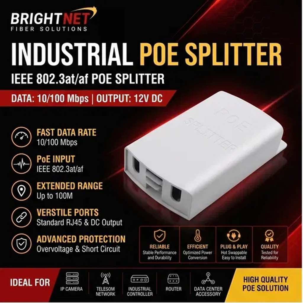 48V to 12V Outdoor PoE Splitter, 802.3-AF/AT