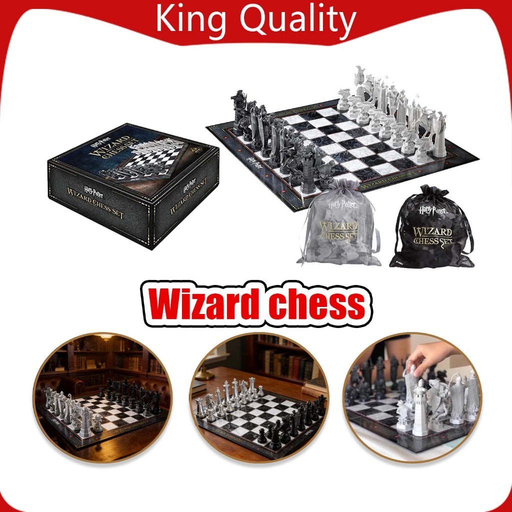 HARRY POTTER Chess Set/Wizards Chess Themed/Checkers and Chess Game/Hogarts International Chess Set/