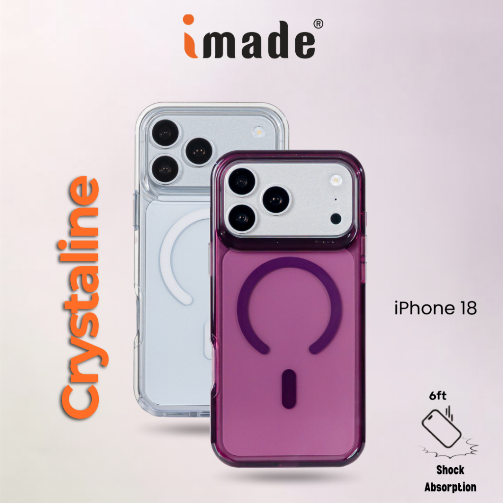 เคสแม่เหล็ก imade Crystaline สําหรับ iPhone 17 Pro 17 Pro Max 18 Pro 18 Pro Max Clear