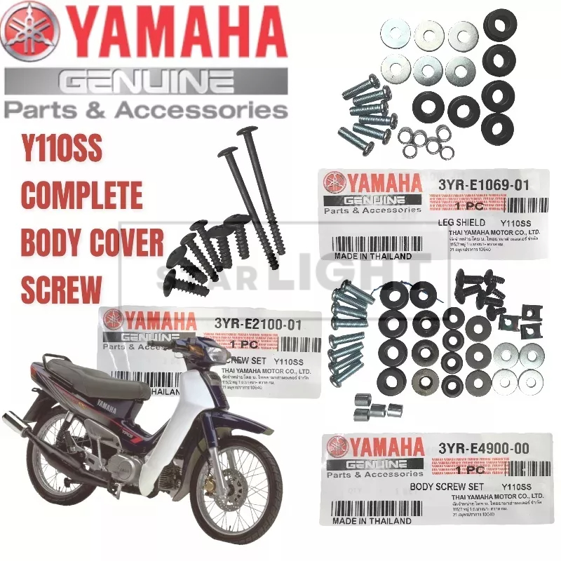 ชุดเต็ม!! Yamaha Y110 SS110 SS1 Y110SS SRE (3YR) ฝาครอบร่างกาย SCREW SKRU SKREW COVER ชุด SKRU สมบูรณ์ชุด SKRU