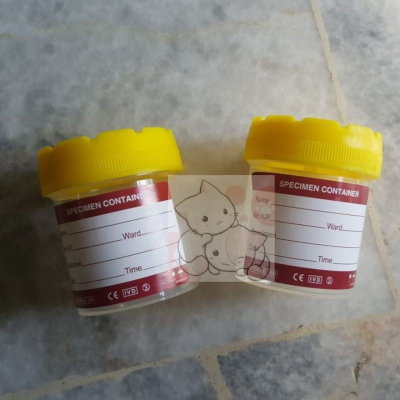 Sterile URINE SPECIMEN CONTAINER WITH LABEL 60ML 1S