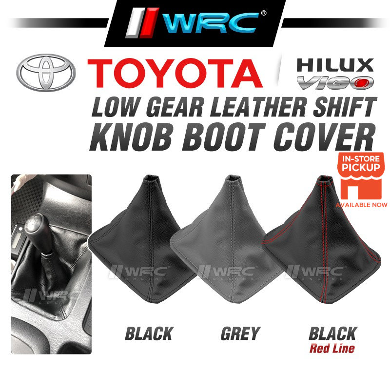 Toyota Hilux Vigo 2005 - 2015 Low Gear Leather Shift Knob Boot Cover