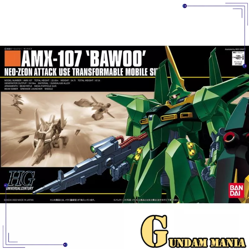 (HGUC)Bandai AMX-107 Bawoo