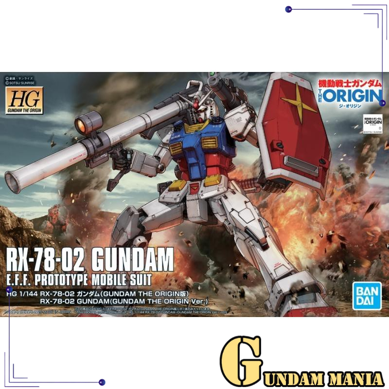 (HG)Bandai RX-78-02 Gundam (Gundam The Origin Ver.)