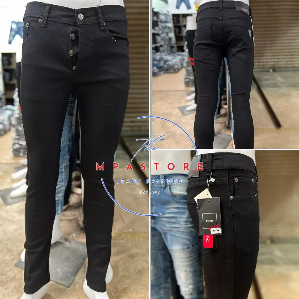 SELUAR JEANS SKINNY CPS SUPERBLACK / JEANS SKINNY KAIN GETAH / RIPPED JEANS STRETCH