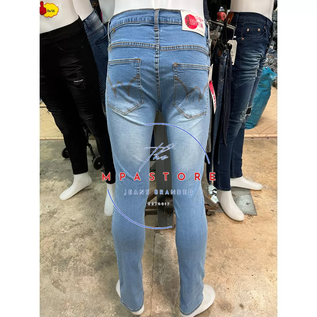 SELUAR JEANS SLIMFIT EDWIN SKY BLUE / JEANS GETAH MEMERI