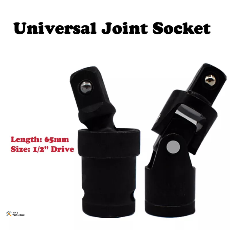 3/81/2Universal Joint Bar Socket Extension Bar Socket Impact Adapter Swivel Flex Joint Ball แบบพกพา 