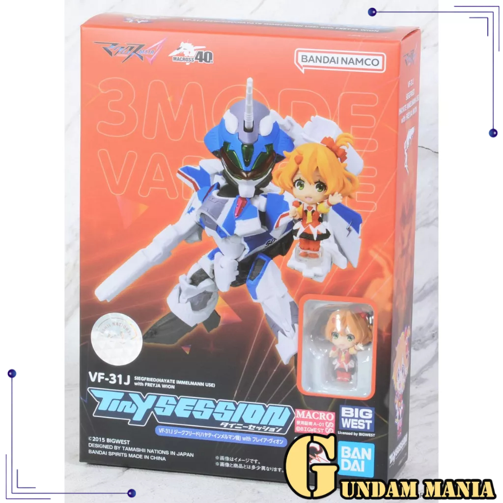 Bandai Tiny Session VF-31J Siegfried (Hayate Immelman Custom) พร้อม Freyja Wion