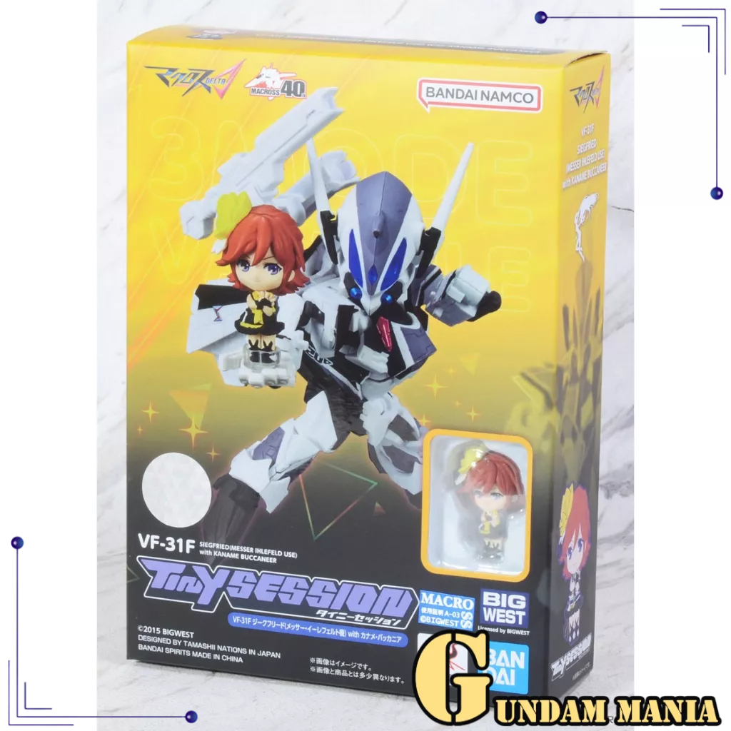 Bandai Tiny Session VF-31F Siegfried (Messer Ihlefeld Custom) พร้อม Kaname Buccaneer