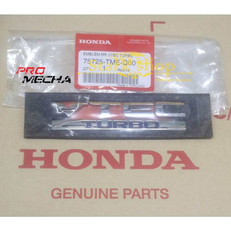 โลโก้ HONDA CRV 2017 ~2021 TLA REAR BONNET EMBLEM VTEC TURBO MARK " VTEC TURBO " CR-V