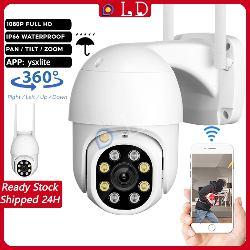(ysxlite) กล้องวงจรปิดกลางแจ้งกันน้ํา 3MP Wifi Ip การติดตามกล้องพร้อมกล้อง Cloud การเฝ้าระวังแบบสองท