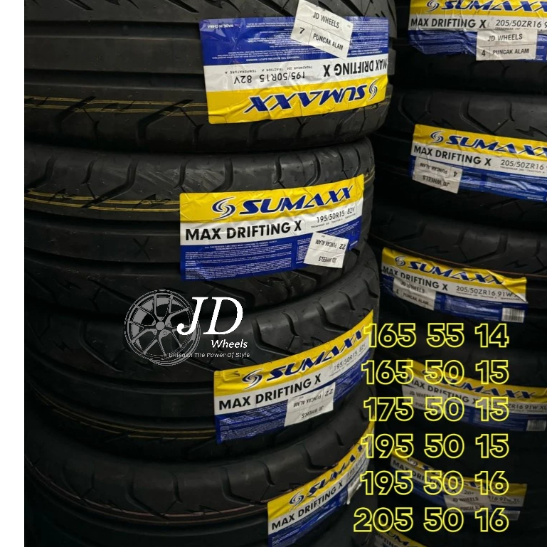 Tayar Tyre [ Sumaxx MAX Drifting X ] 165/55R14 165/50R15 175/50R15 195/50R16 205/50R16