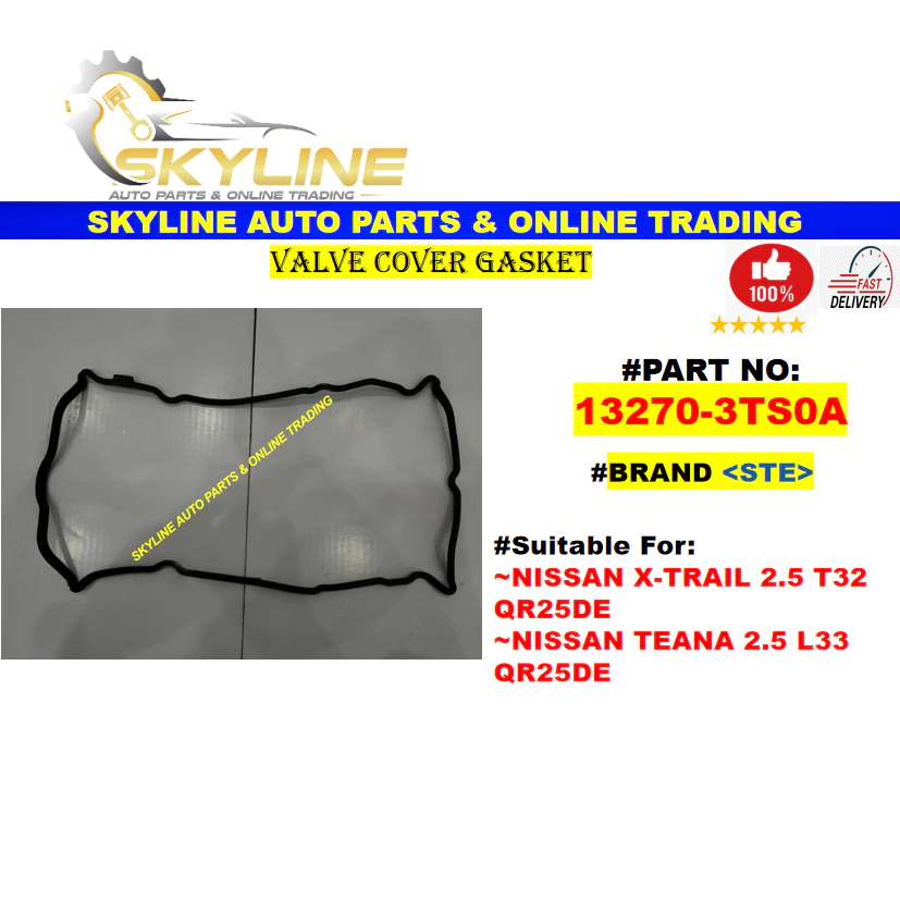 13270-3TS0A ปะเก็นฝาครอบวาล์ว Nissan X-Trail T32 2.5 QR25DE / Nissan Teana 2.5 L33 QR25DE