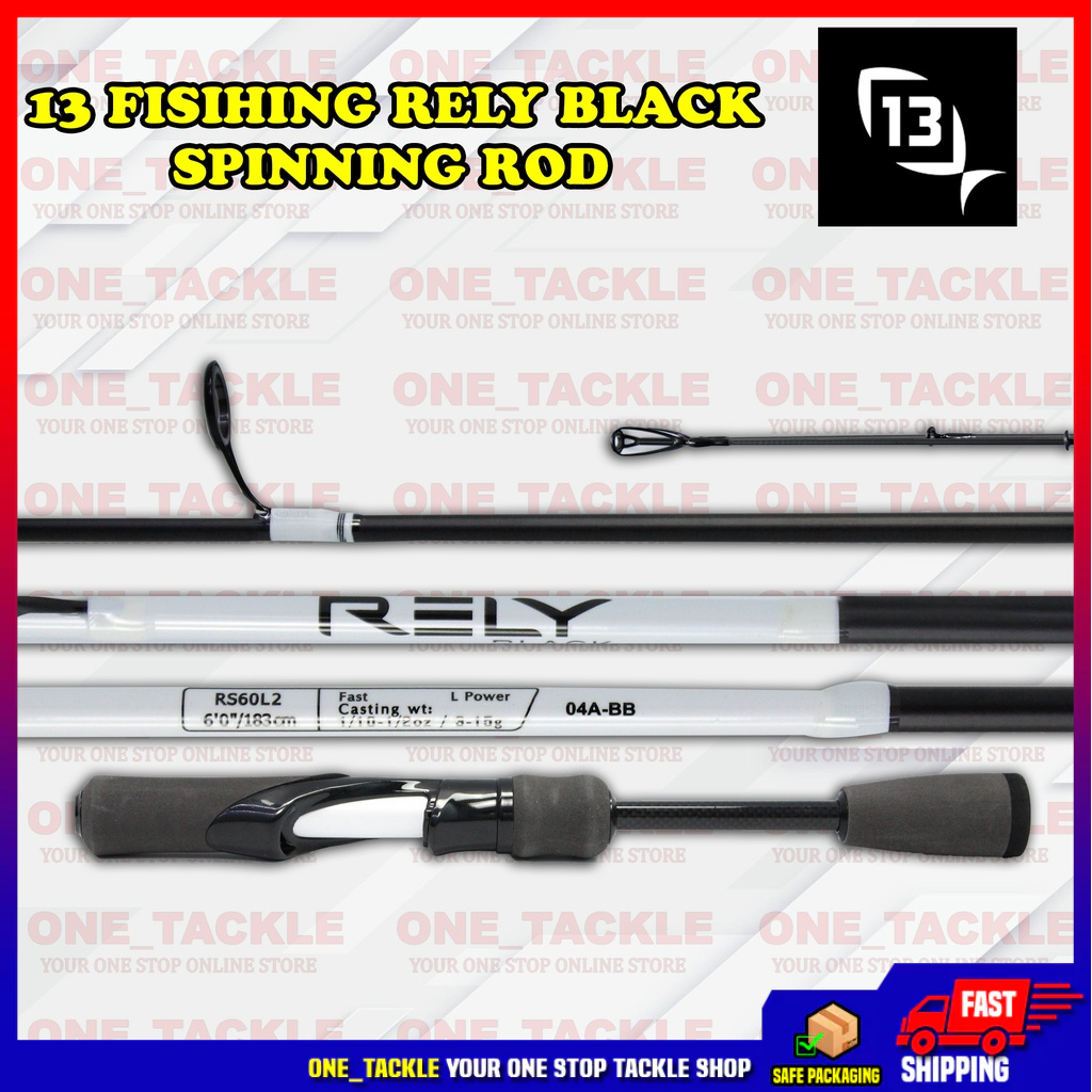 13 FISHING RELY BLACK SPINNING / CASTING ROD