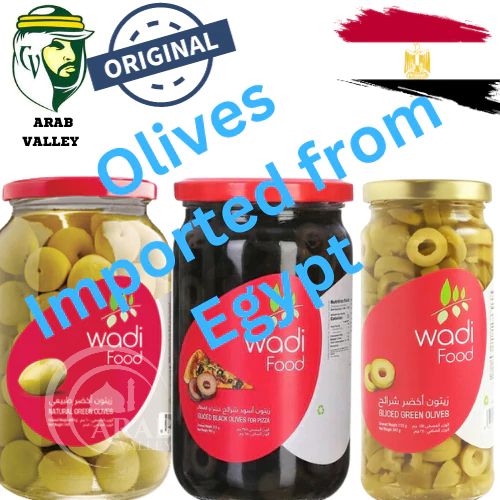 Wadi/Royal Whole Olives - Sliced Olives - Pitted Olives ( เขียว / ดํา ) (340g) -