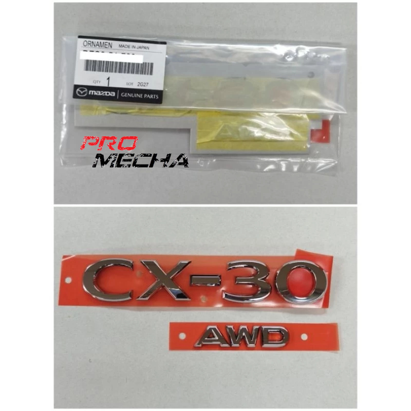 MAZDA CX-30 REAR BONNET EMBLEM CX-30 AWD โลโก้. CX30