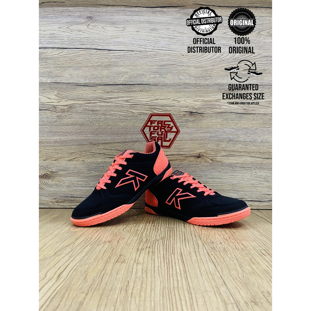 KELME K-PRECISION 244 (สีดํา/สีชมพู) รองเท้า KASUT FUTSAL