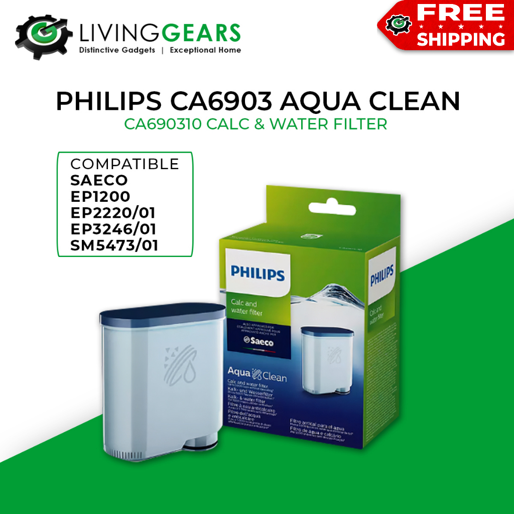 PHILIPS AquaClean Calc และเครื่องกรองน้ํา (CA6903/10) ​สําหรับเครื่องชงกาแฟเอสเปรสโซ - EP1200/EP3246