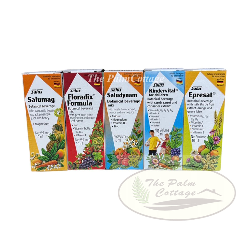 Salus Travel Pack 3 x 10ml ( Kindervital / Floradix / Salumag / Epresat / Saludinam)