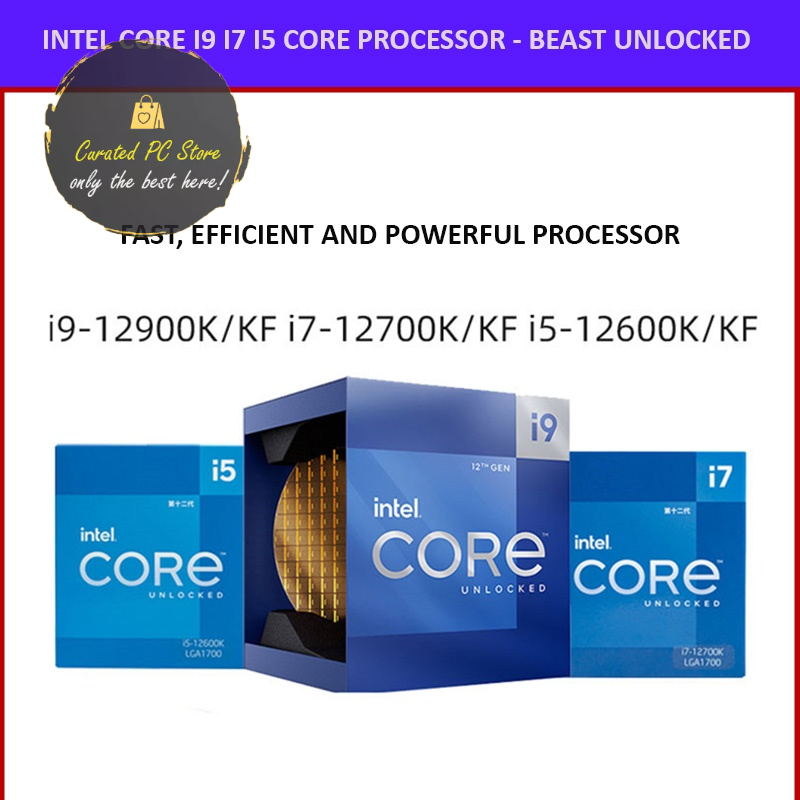 Intel Core I5 12400F 12490F 12600K 13600KF 13600K I7 12700K 12700KF 13700KF 13700K I9 12900K KF 13900KF K CPU