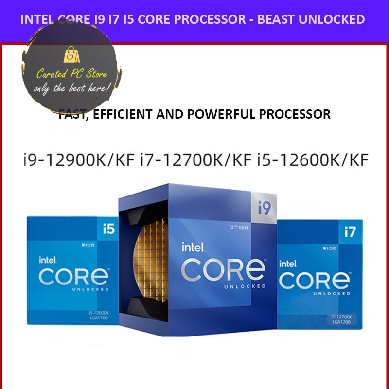 Intel Core I5 12400F 12490F 12600K 13600KF 13600K I7 12700K 12700KF 13700KF 13700K I9 12900K/KF 1390