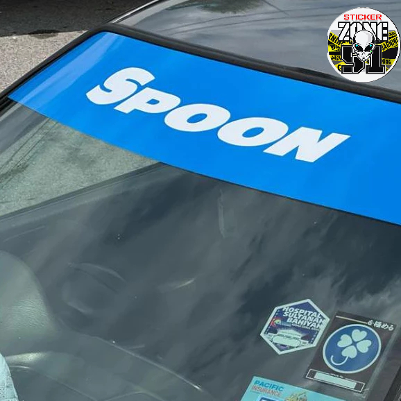 สติ๊กเกอร์ติดกระจกหน้ารถ Honda Spoon Sport (H)9"x(W)50"