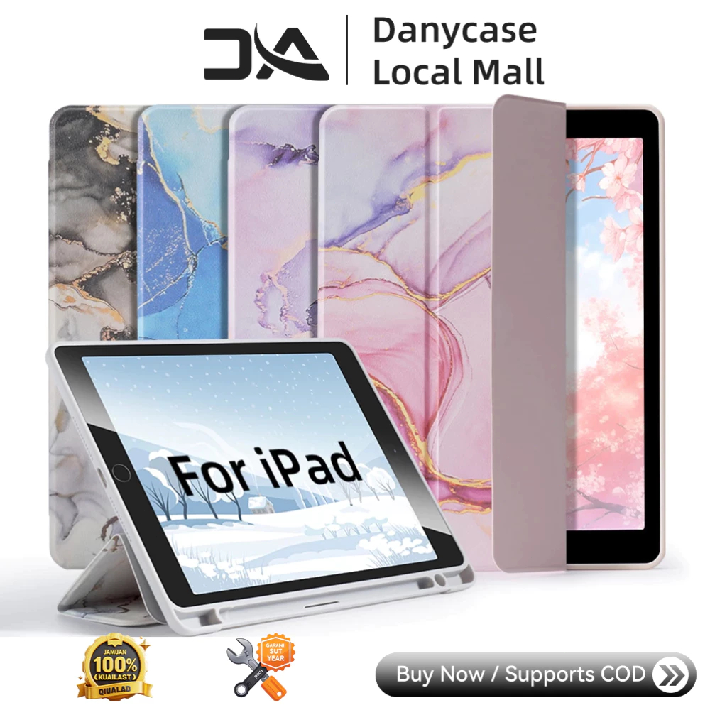 Danycase Marble Case โปร่งใสสําหรับ iPad 10th/11th A16/Air 4/5 10.9/6 (11")/M2/M3 5th 6h (9.7")/7th/