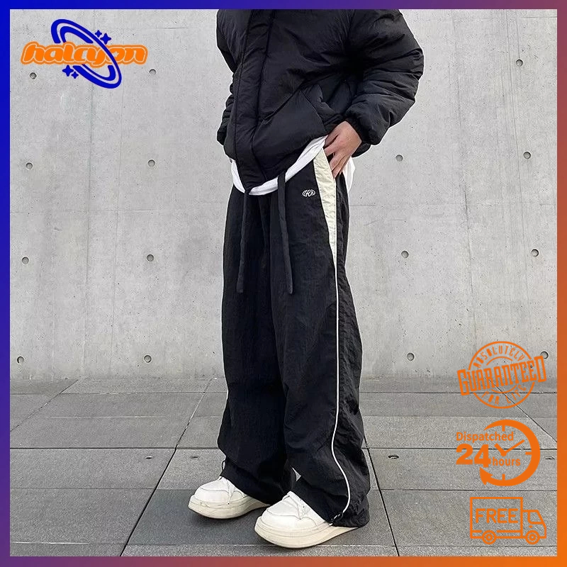 Baggy Tracksuit Streetwear Seluar Baggy Lelaki กางเกงวอร์มขนาดใหญ่ Hiphop Cargo Pants Slack ร่มชูชีพ