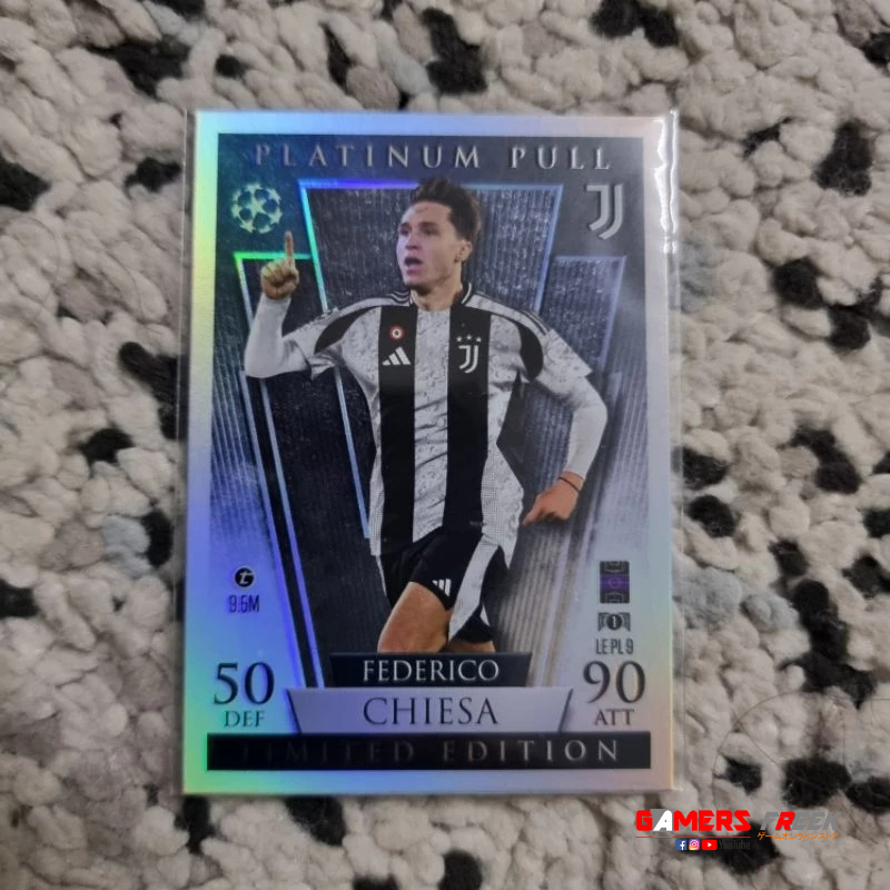 Topps Match Attax 2024-2025 Federico Chiesa Juventus Platinum Pull Limited Edition LEPL9