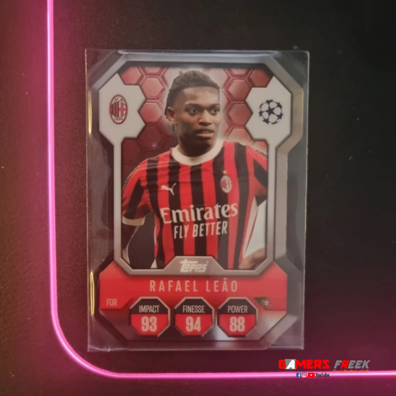 Topps Match Attax 2024-2025 Rafael Leao Bayern AC Milan Chrome Shield SH16