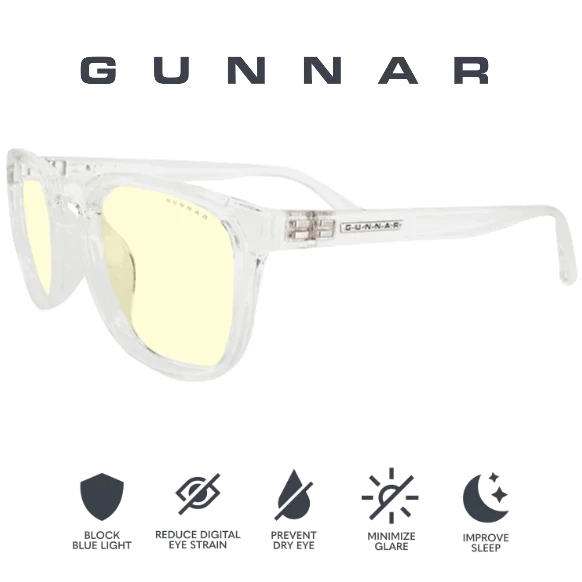 GUNNAR Oakland แว่นตาป้องกันแสงสีฟ้าประสิทธิภาพและป้องกันแว่นตาคอมพิวเตอร์