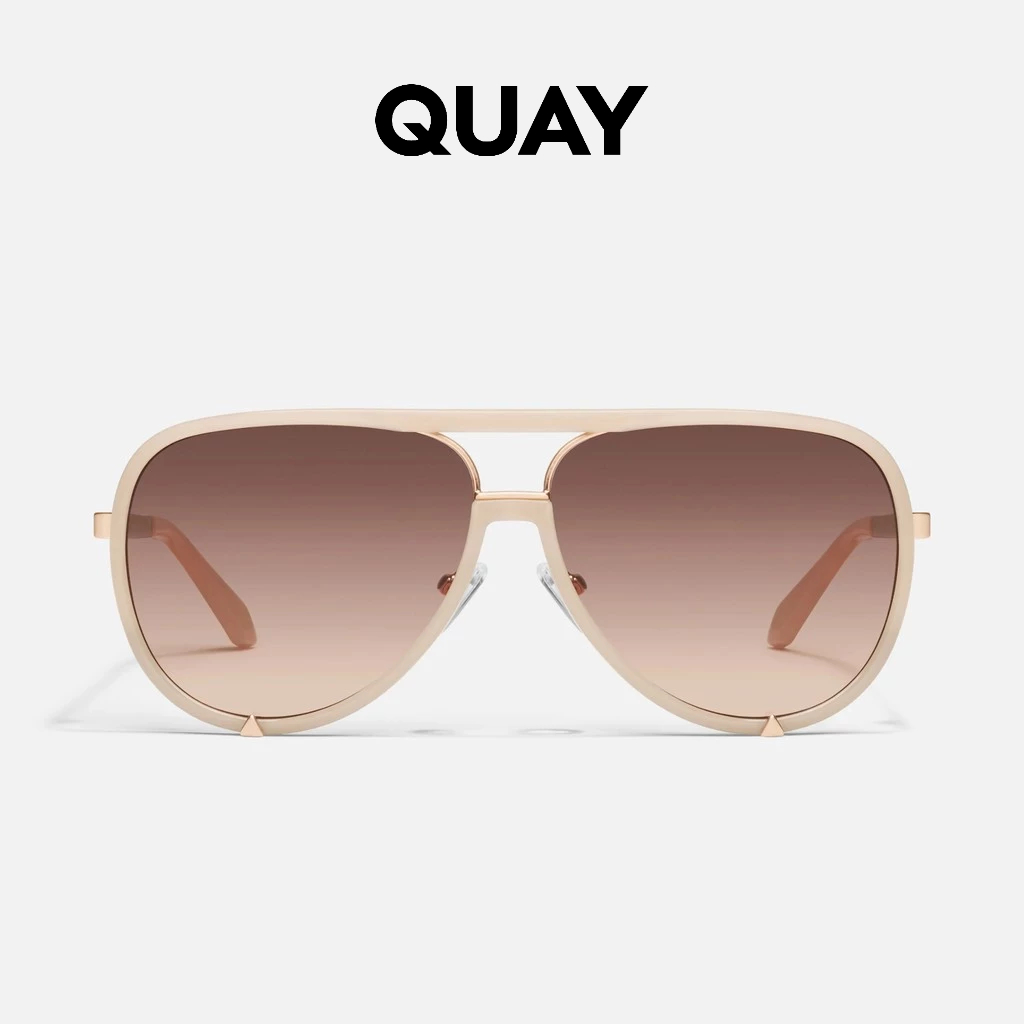 แว่นกันแดดโปรไฟล์สูง JUAY - Bone/Brown Fawn