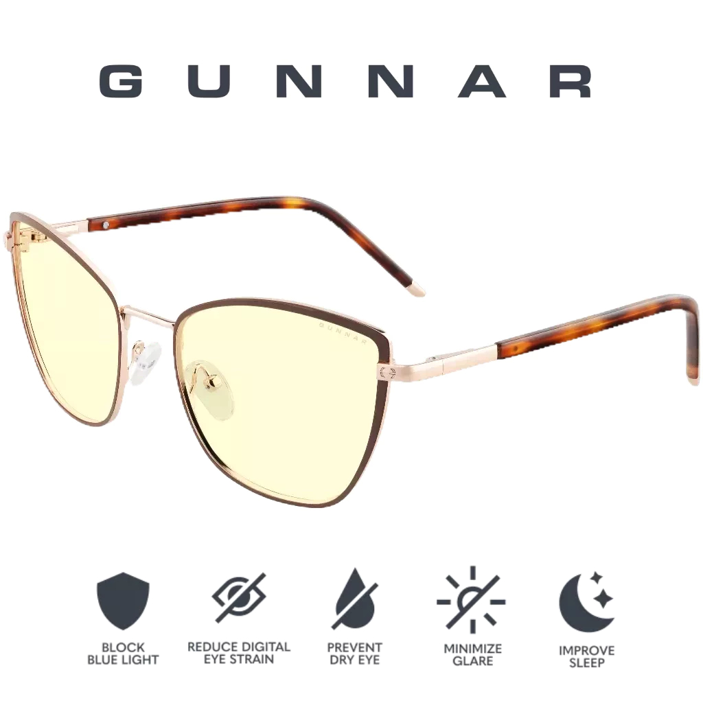 GUNNAR Erika Anti Blue Light แว่นตาประสิทธิภาพและป้องกันแว่นตาคอมพิวเตอร์