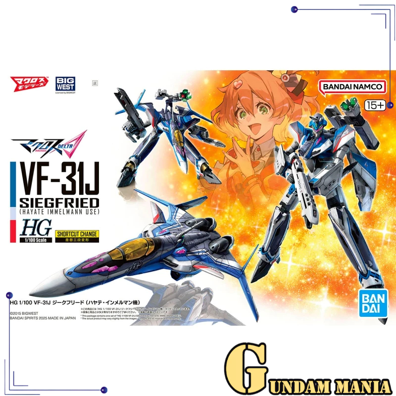 (HG)1/100 Bandai VF-31J Siegfried (Hayate Immelmann Use)