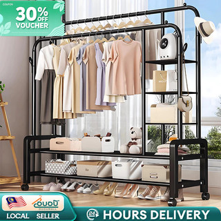 Ampaian Baju Clothes Rack Penyangkut Baju Rak Baju Bertutup Rack Baju Gantung Hanging Rack Clothes Hanger Gantung Baju衣架