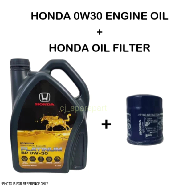 HONDA SP 0W-30 FULLY SYNTHETIC ENGINE OIL 0W30 4L + HONDA กรองน้ํามัน 1 ชิ้น