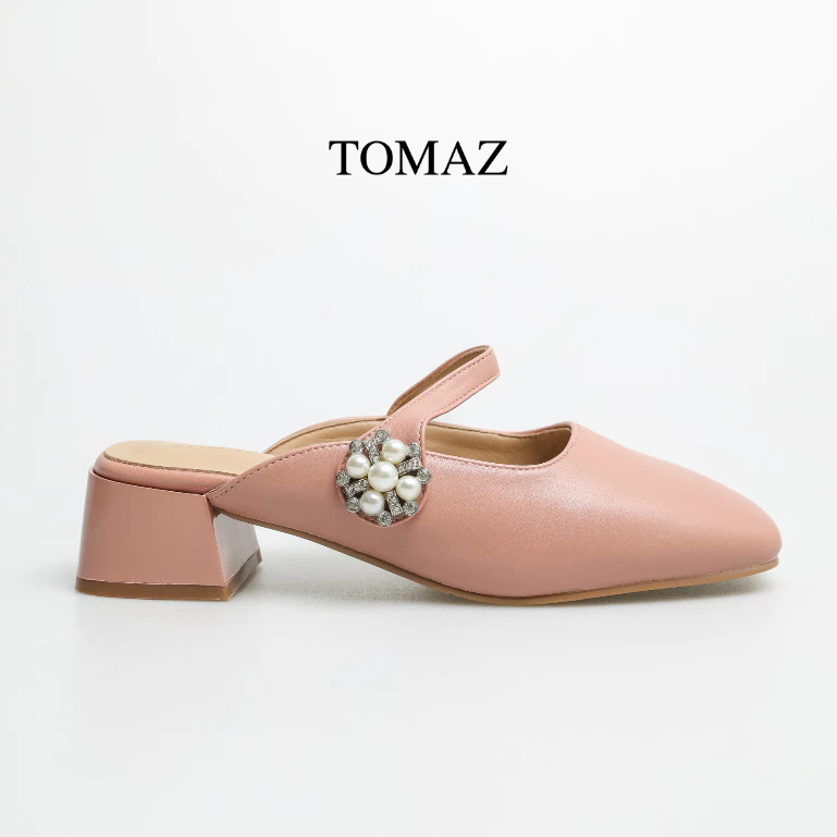Tomaz YX110 รองเท้าส้นสูงอัญมณีดอกไม้สุภาพสตรี