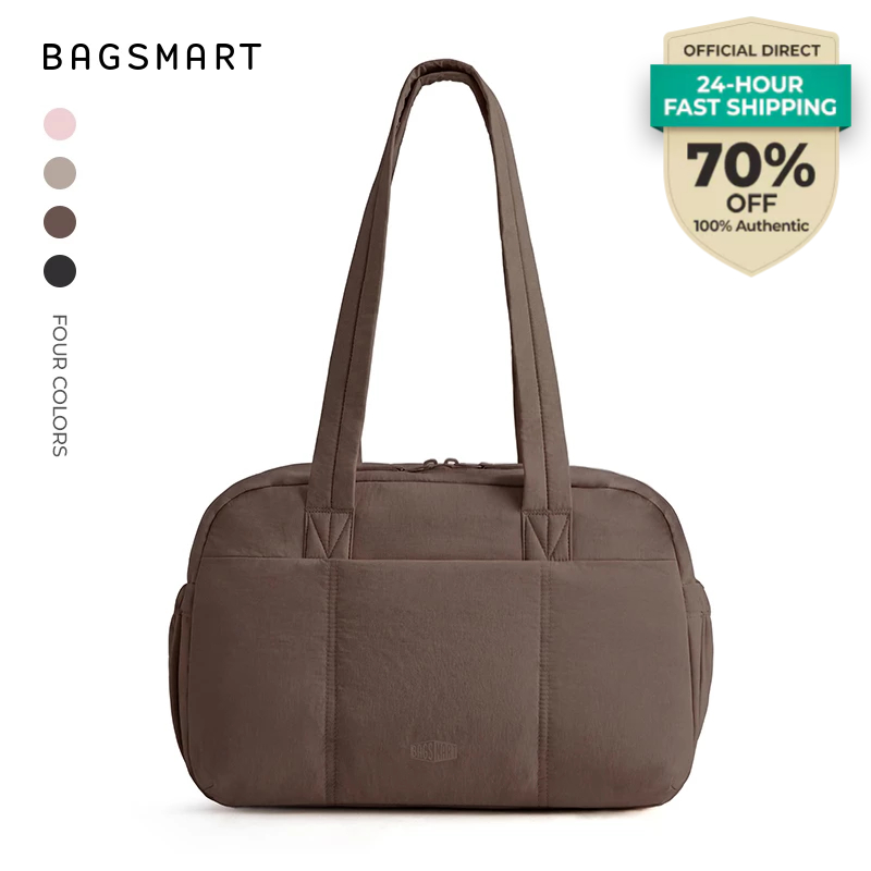 BAGSMART Puffer Tote 14 "แล็ปท็อปน้ําหนักเบากันน้ํายิมสําหรับผู้หญิงทํางานกีฬา