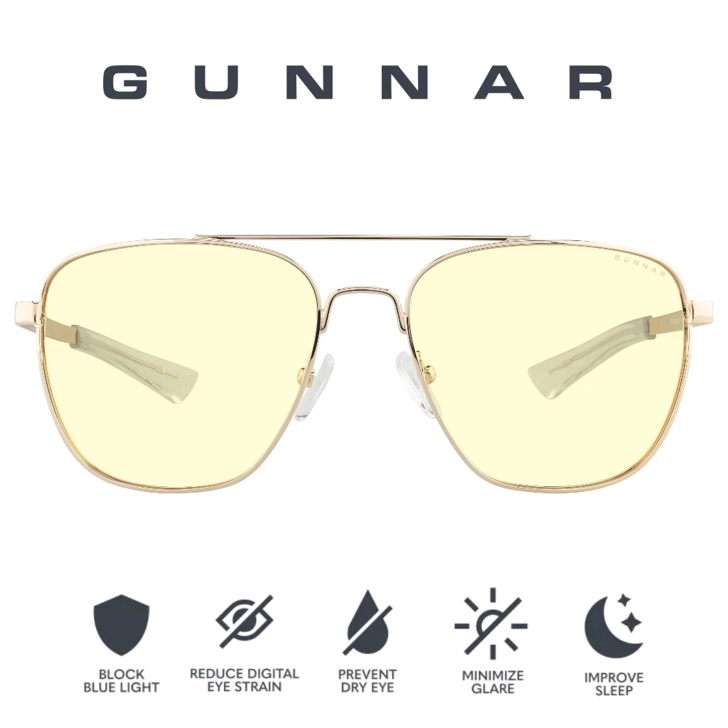 GUNNAR Mustang Anti Blue Light แว่นตาประสิทธิภาพคอมพิวเตอร์และแว่นตาสําหรับเล่นเกม