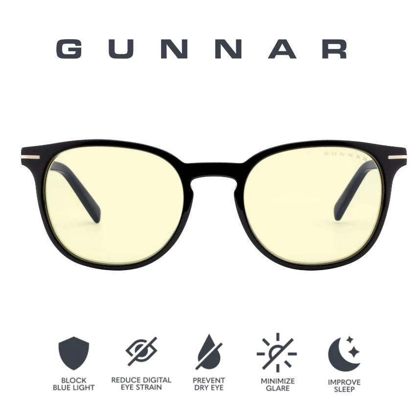 GUNNAR Davis Anti Blue Light แว่นตาประสิทธิภาพและป้องกันแว่นตาสําหรับเล่นเกมแว่นตาคอมพิวเตอร์