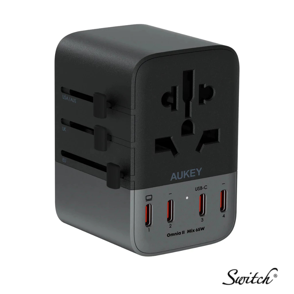 Aukey PA-TA08/PA-TA08A 65W Travel Mate อะแดปเตอร์สากล
