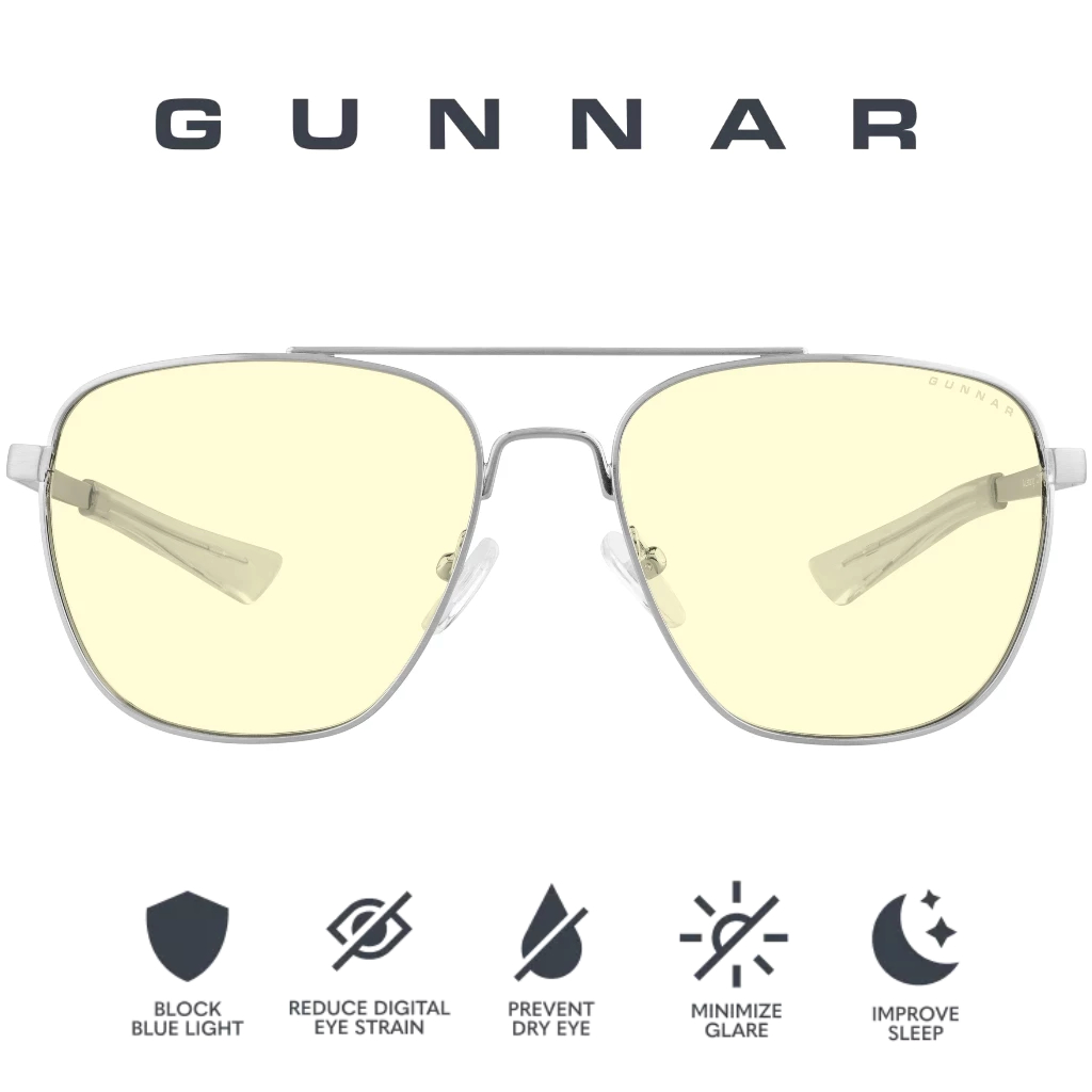 GUNNAR Mustang Anti Blue Light แว่นตาประสิทธิภาพคอมพิวเตอร์และแว่นตาสําหรับเล่นเกม