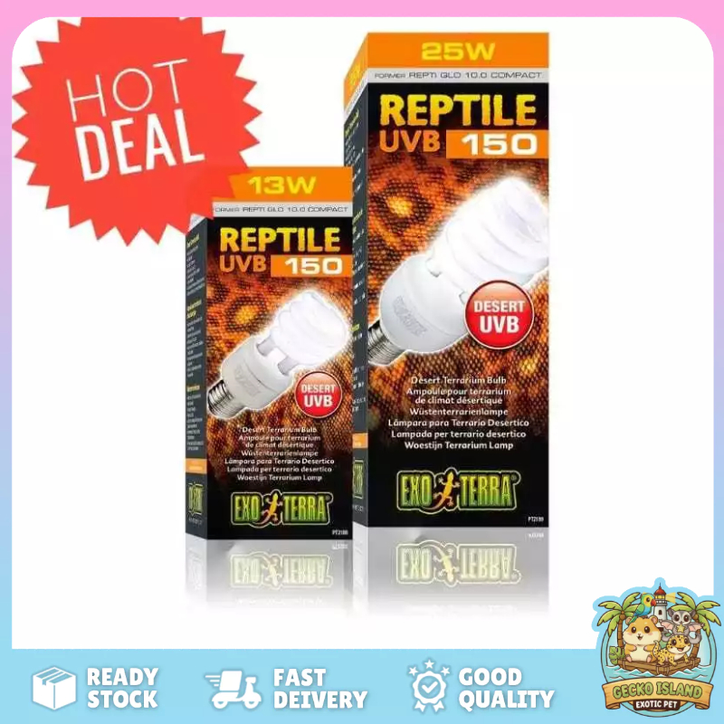 EXO TERRA REPTILE UVB150 DESERT TORTOISE UVB โคมไฟ REPTILE UVB หลอดไฟวิตามิน D3 TERRARIUM LIGHT เครื