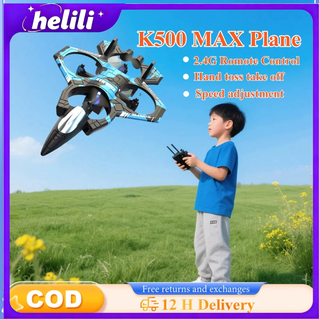 K500 MAX RC Airplane – 2.4G 6CH EPP Drone พร้อม 4 มอเตอร์, Gravity Sensing & Speed Adjustment, ของเล